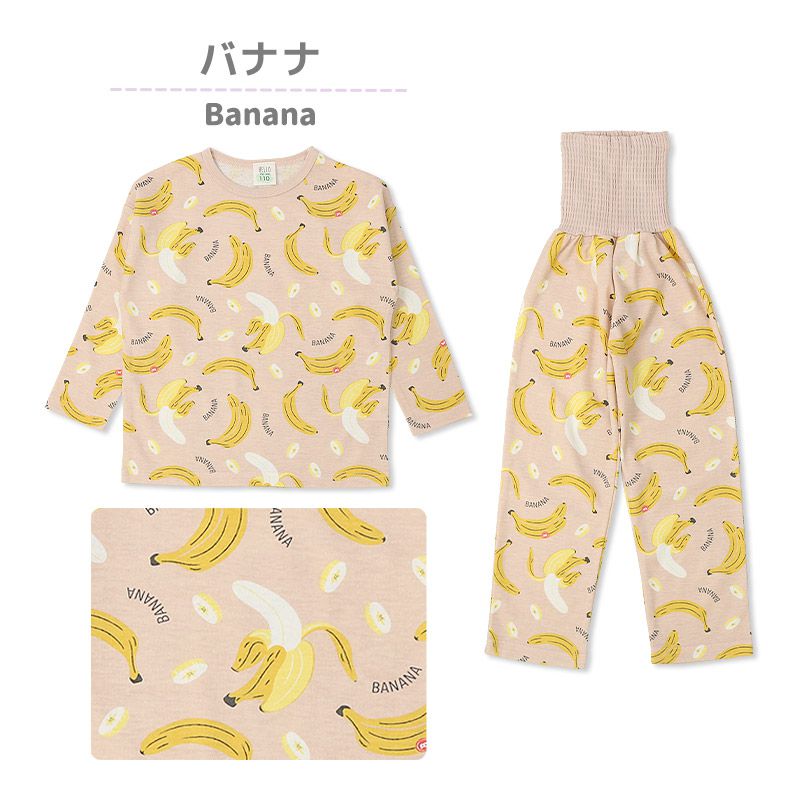 日本 ZOOLAND - 舒適保暖腹卷長袖睡衣/家居服-獨角獸-淺紫