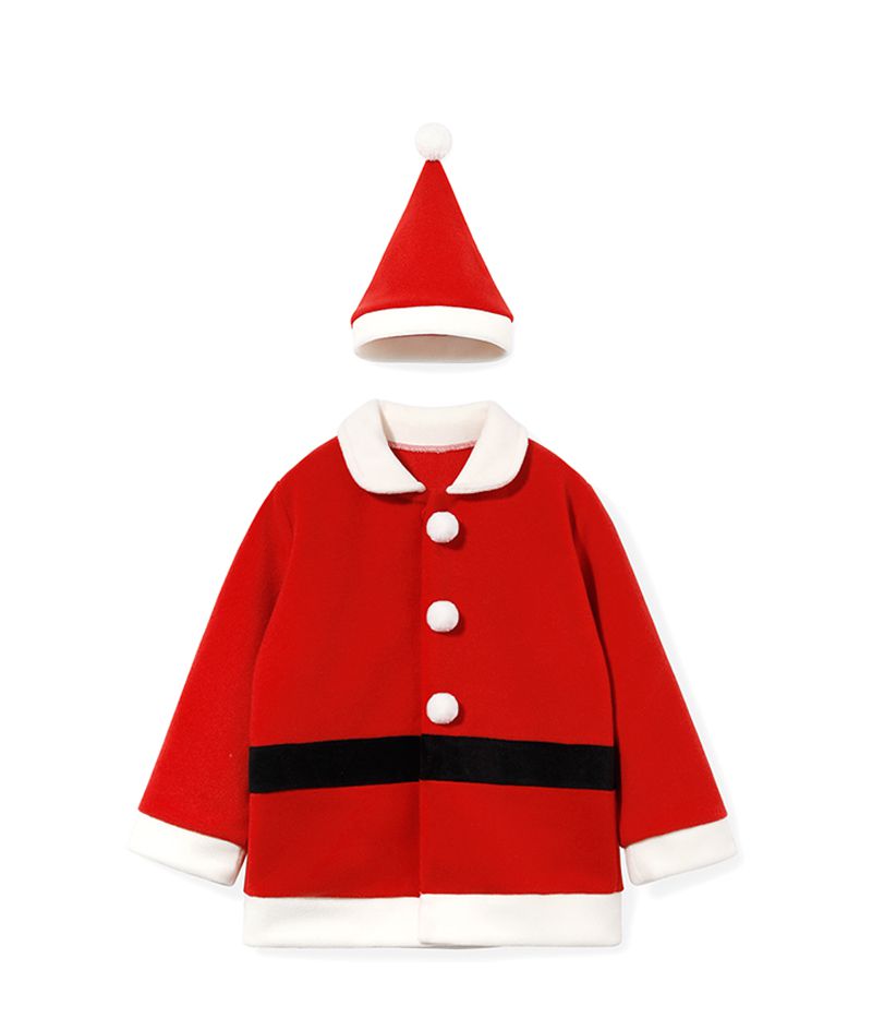 韓國 OZKIZ - (附聖誕帽)(裏起毛)聖誕老公公外套