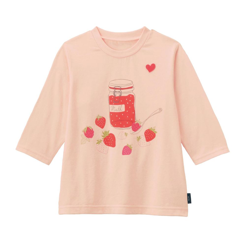 日本千趣會 - GITA 純棉印花七分袖T-草莓果醬-粉紅