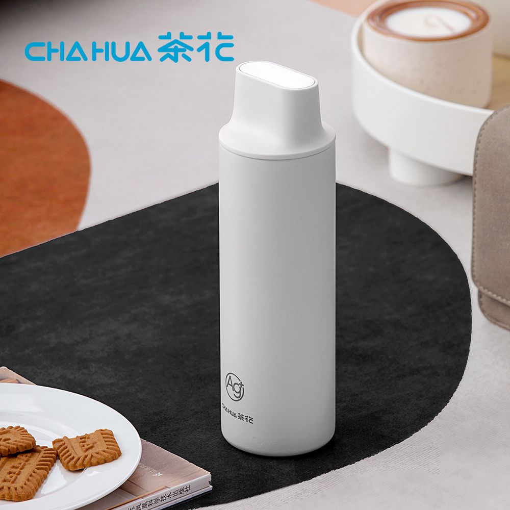 茶花CHAHUA - 316不鏽鋼銀離子抗菌真空保溫瓶-430ml-多色可選-象牙白