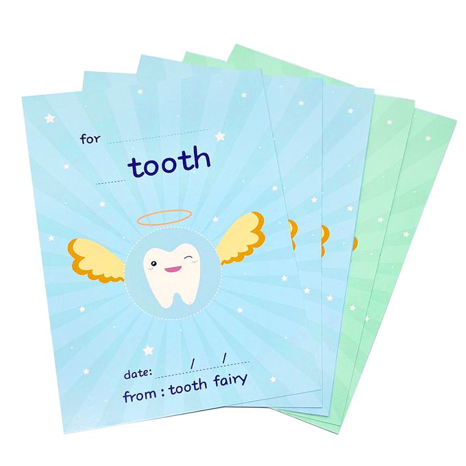 MangoBanana - 牙仙子收藏金幣5入組(藍袋款)-禮物-贈牙仙子金幣蒐集卡-藍綠