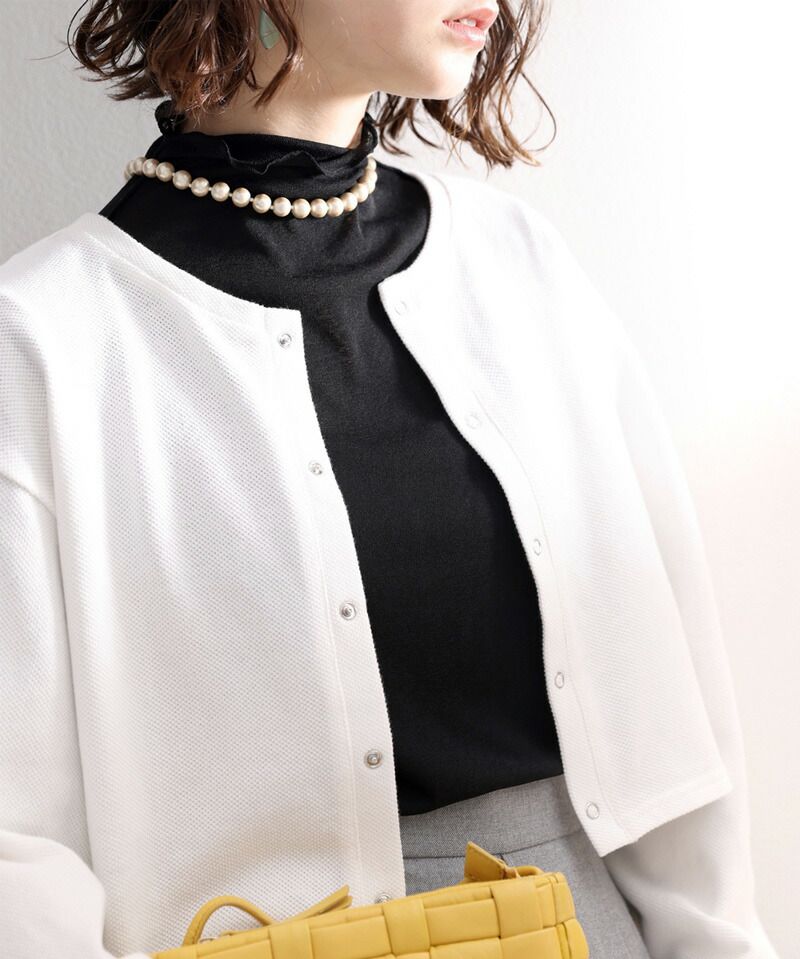 日本 Classical Elf - 百搭簡約木耳領短袖上衣-膚粉