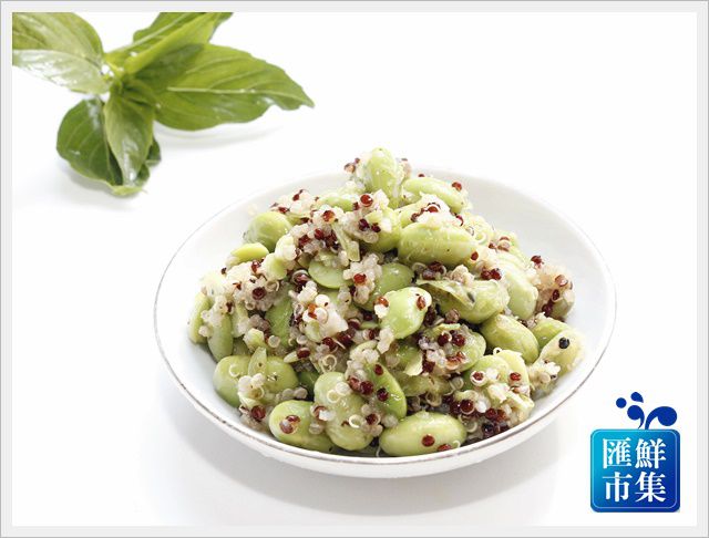 匯鮮食品 - 全家店取-三分鐘上菜組-毛豆藜麥+油雞肉絲+醬香破布子鱸魚片+淬釀佃煮鯛魚片-720g/組