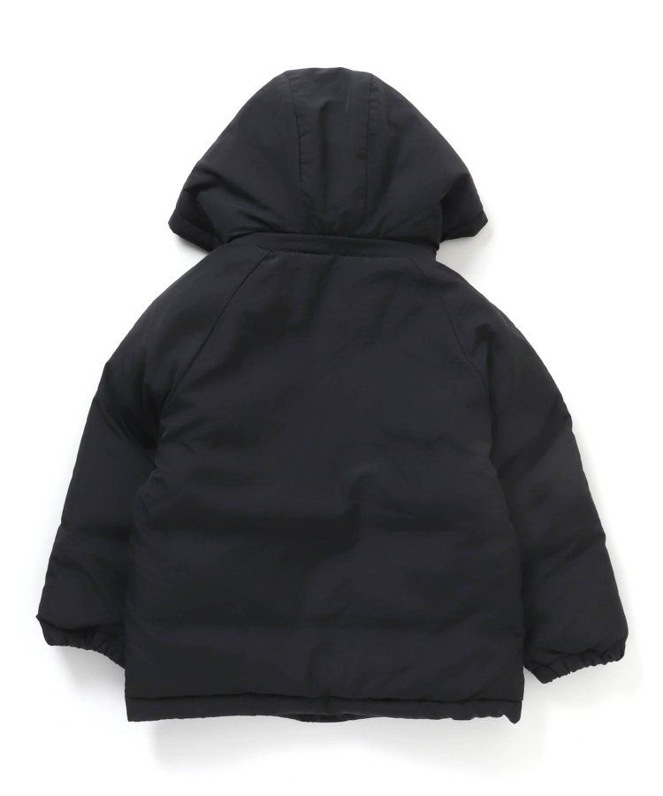 日本 BREEZE - 鋪棉保暖連帽外套-異色拼接-綠x藍