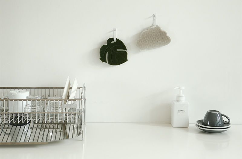 韓國 Daily Like - 矽膠洗碗刷(菜瓜布)-白雲 (15.1X10.3cm)