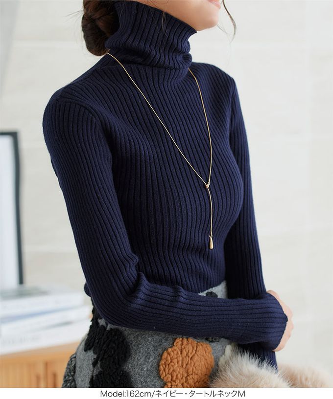 日本 Kobe Lettuce - [定番]優美羅紋針織合身上衣(可選領)-黑白條紋