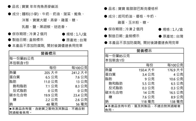 童心好食館 - 2024龍年吉祥早鳥寶寶年菜(一歲以上）-1/25陸續出貨