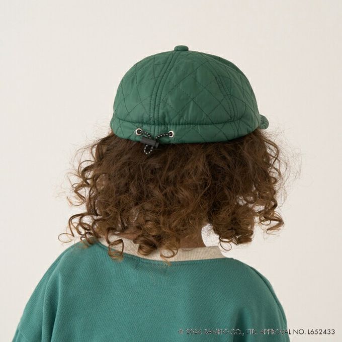 日本 b-ROOM - 學院風絎縫卡車帽(可抽繩調節)-白 (54cm)