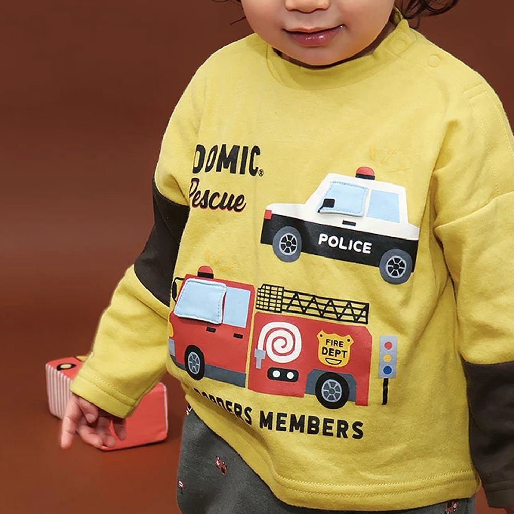 熊熊救援隊 立體翻翻長袖上衣-黃