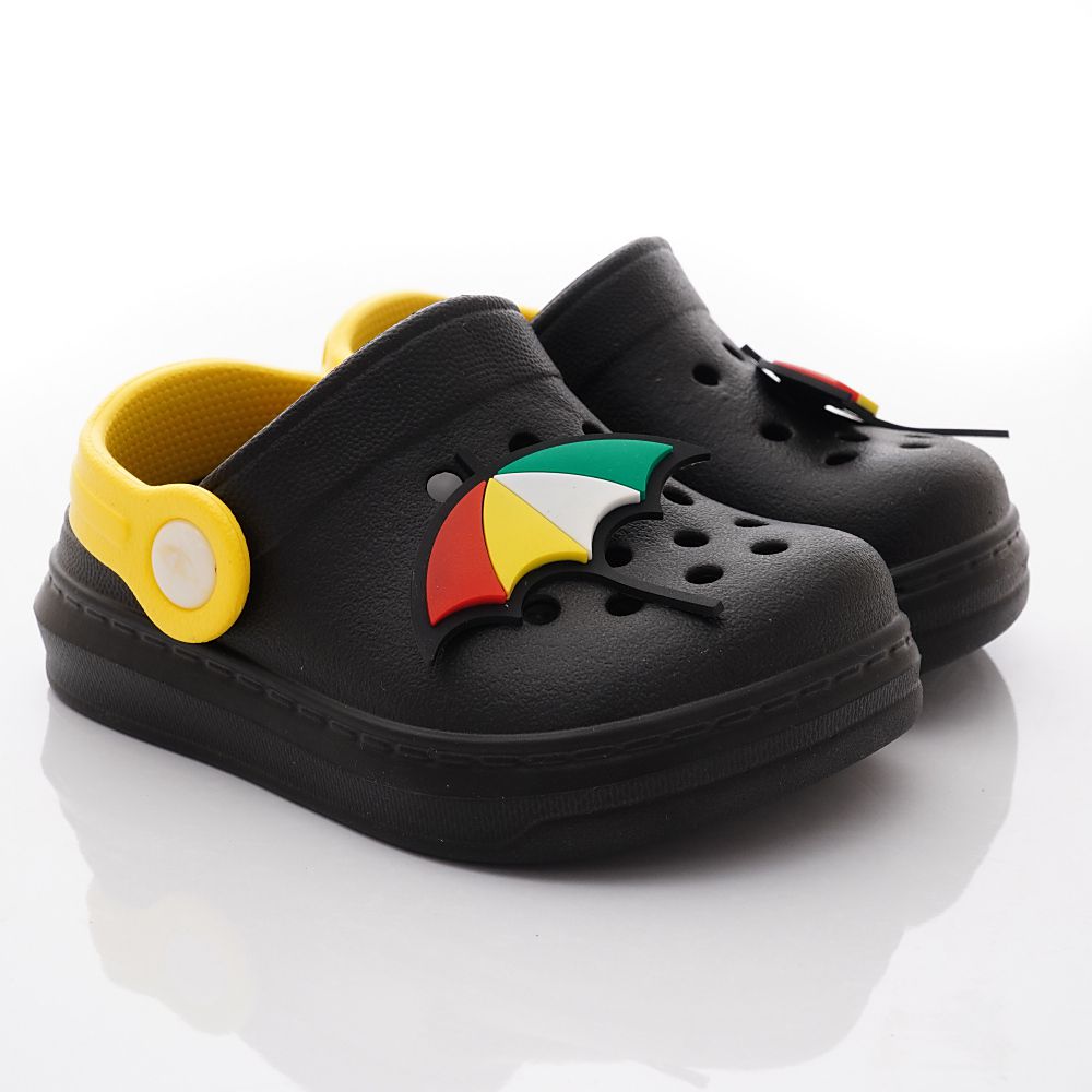 Arnold Palmer 雨傘牌 - 布希懶人拖鞋(小童段)-拖鞋款-黑色