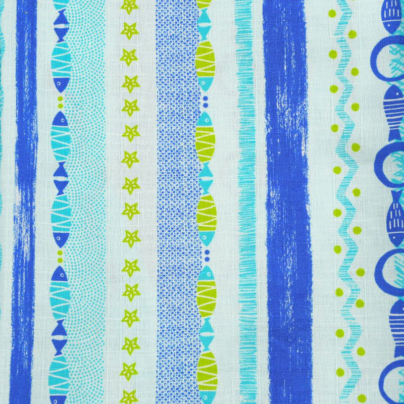 akachan honpo - 甚平包屁衣-小魚-藍色