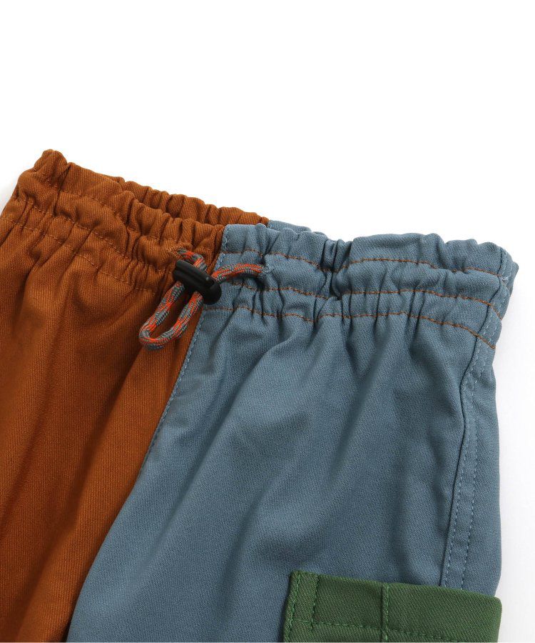 日本 BREEZE - 裏起毛工裝休閒長褲-丹寧藍