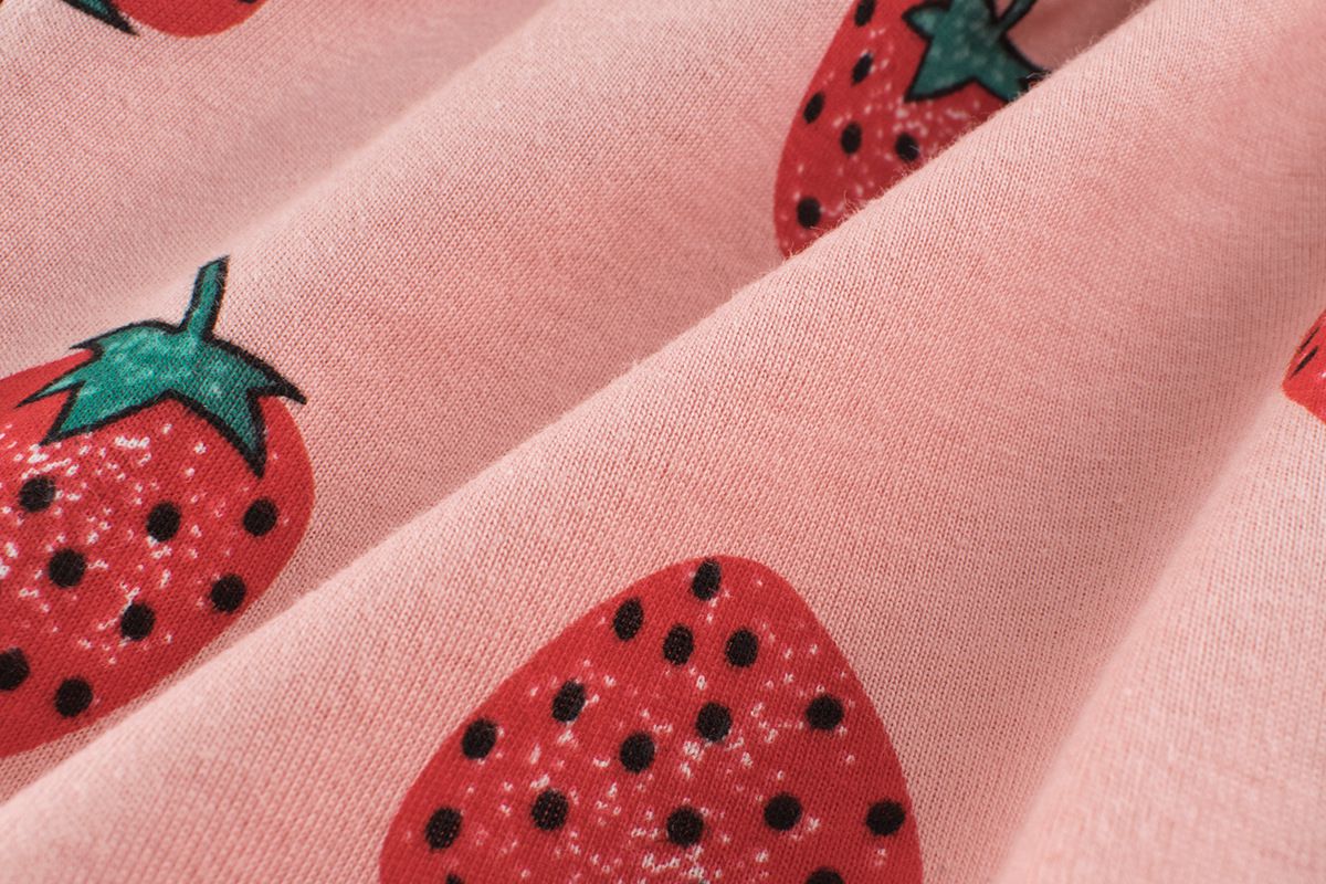 純棉兒童短褲-愛心-杏色