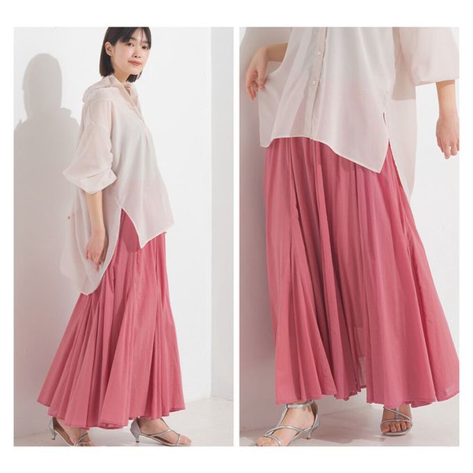 日本 OMNES - 100%印度棉 清爽飄逸長裙-淺棕