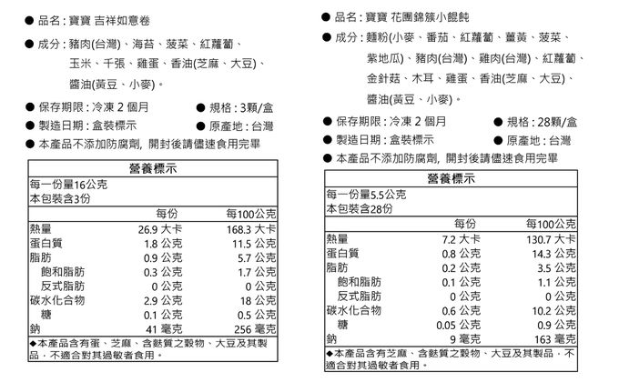 童心好食館 - 2024龍年吉祥早鳥寶寶年菜(一歲以上）-1/25陸續出貨