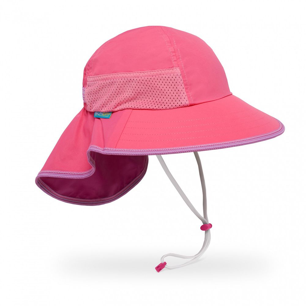 Sunday Afternoons - 兒童防曬帽-兒童抗UV防潑透氣護頸帽Kids Play Hat-熱情粉 Hot Pink