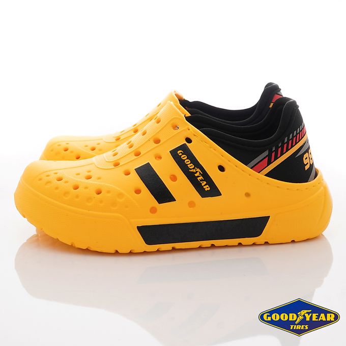 GOODYEAR - 台灣製GOODYEAR後踩水陸洞洞鞋(中小童段)-休閒鞋-黃