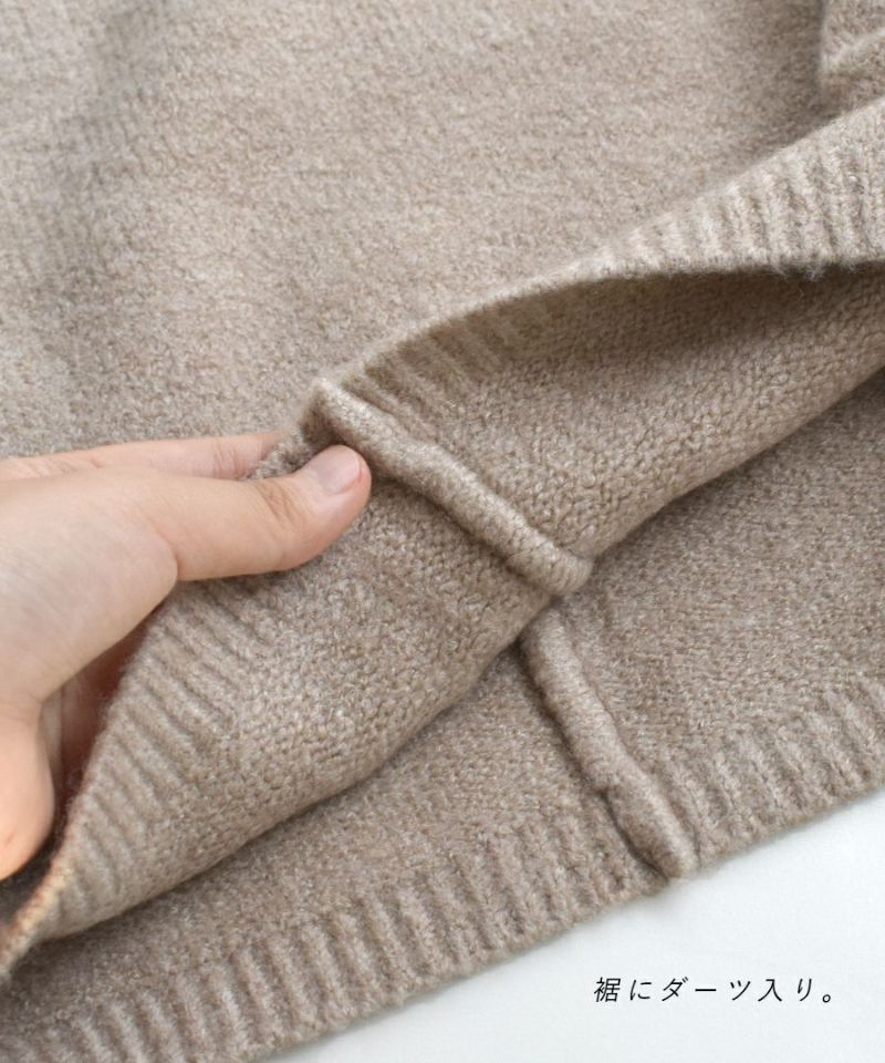 日本 zootie - 簡約柔軟澎澎袖短版毛衣-深綠藍