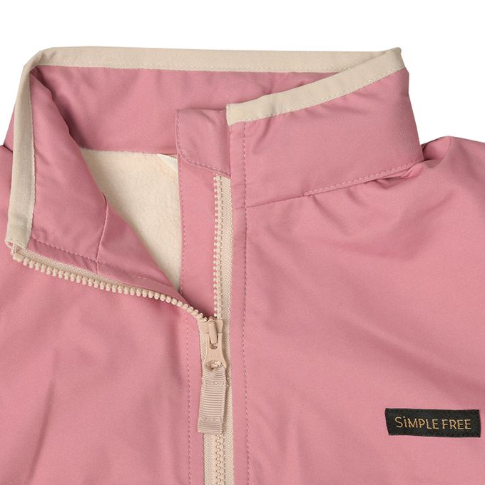 akachan honpo - 防潑水夾克-內裡刷毛-粉紅色