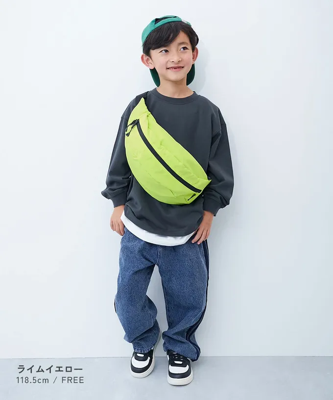 日本 devirock - 飽和色大容量側揹腰包(親子通用)-耀眼紫 (約17x43x11cm)