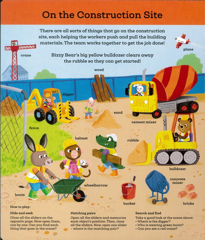 Bizzy Bear My First Memory Game, Things That Go (with 36 Sliders)