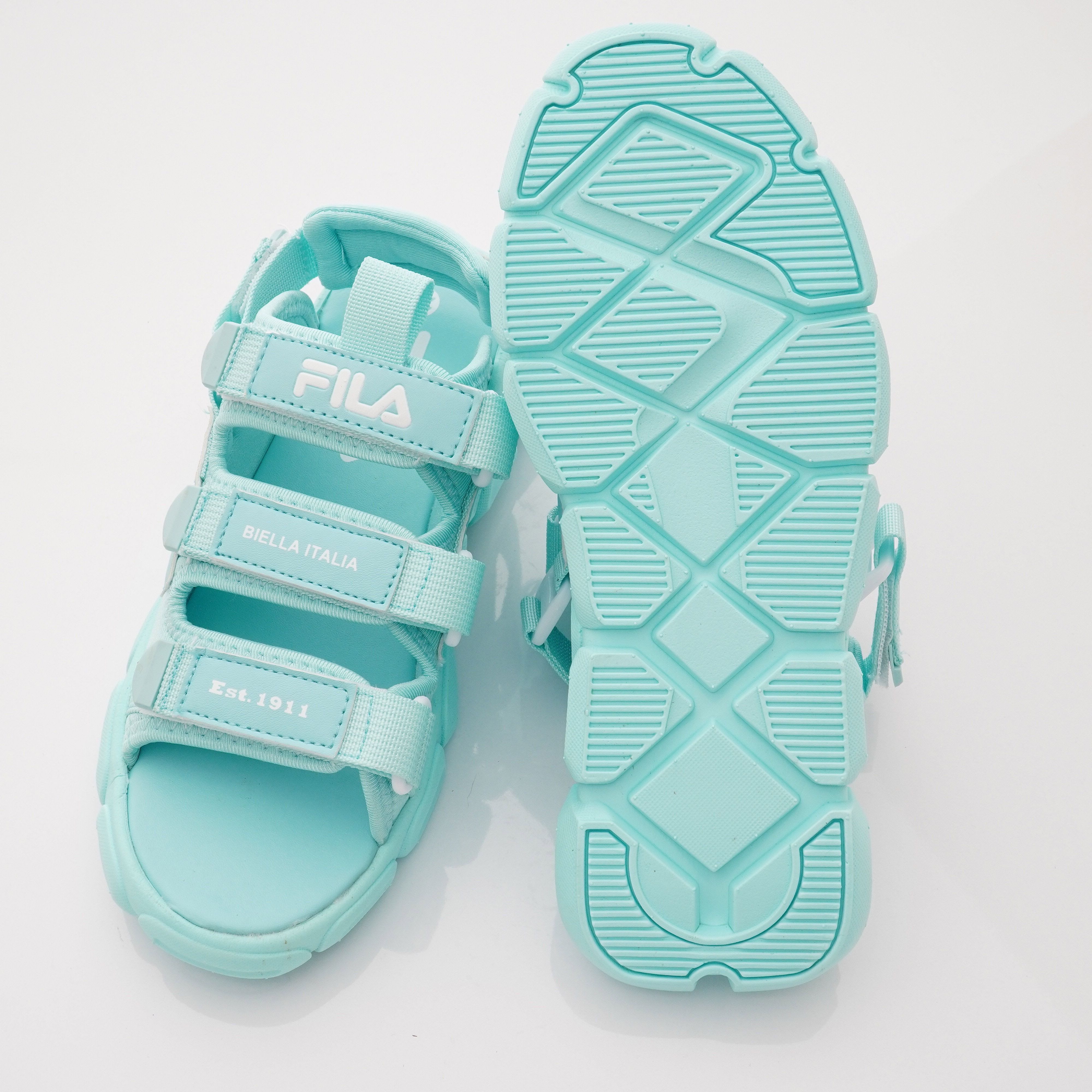 FILA - 輕量韓版運動涼鞋款(中小童段)-水藍