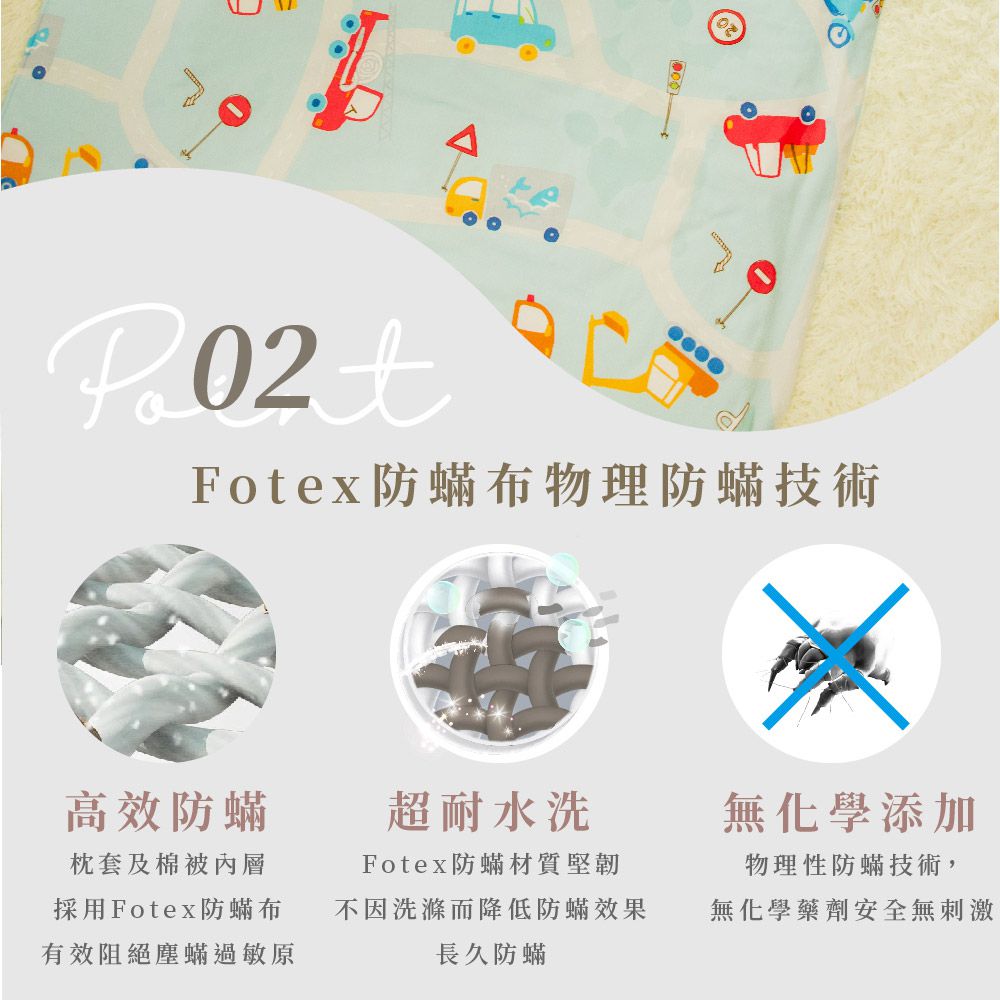 天絲兒童四季防蟎睡墊組-恐龍家族