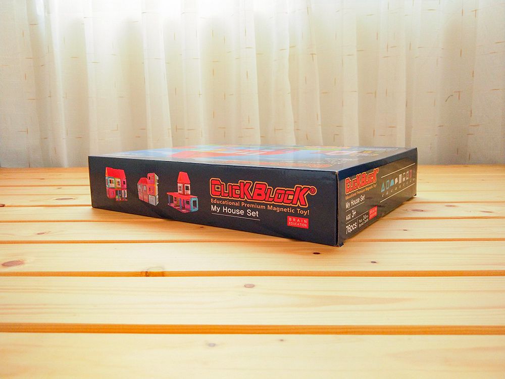韓國 MagKinder x Click Block - [福利品]2D 磁性建構片-我的快樂小屋-76件組