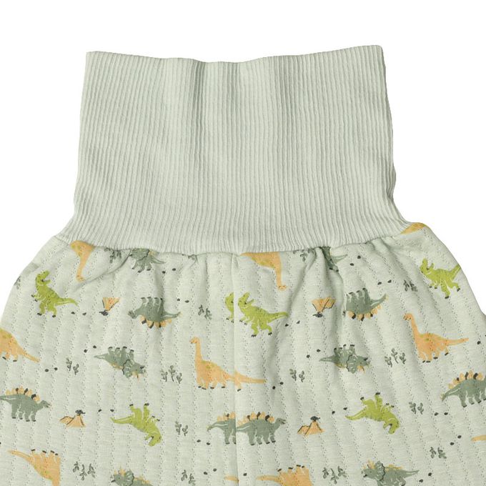 akachan honpo - 長袖家居服 穿衣練習-套頭式 恐龍-淺綠色