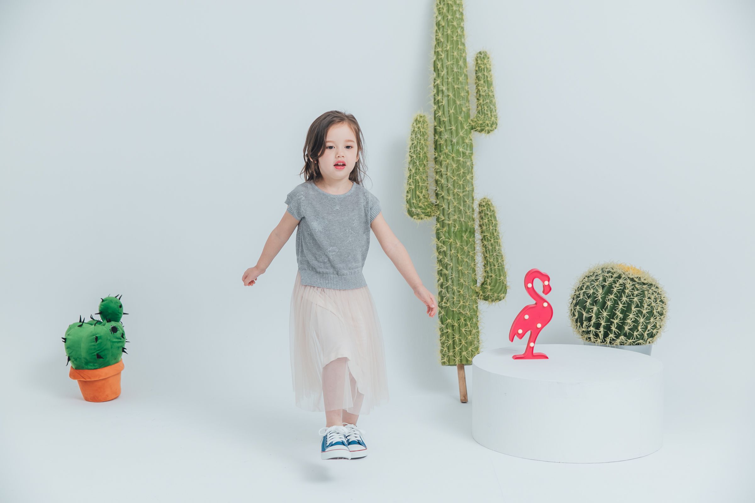 Peachy - 北鼻款*獨家訂製綿柔連身紗裙-細肩帶連身款-氣質杏