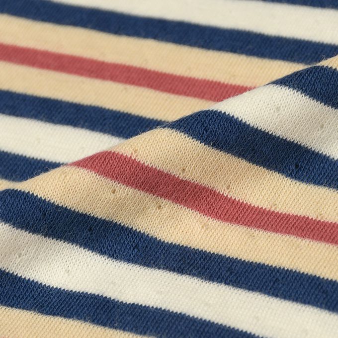 akachan honpo - T恤-橫紋-橘色