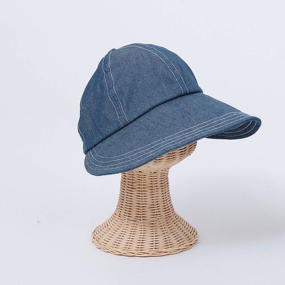 UV CUT接觸冷感丹寧遮陽帽-牛仔藍