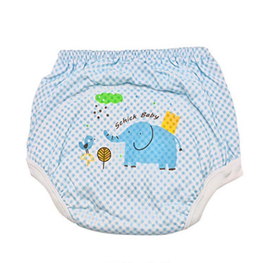 MIT台灣製 - 嬰幼兒學步褲(學習褲)-大象藍