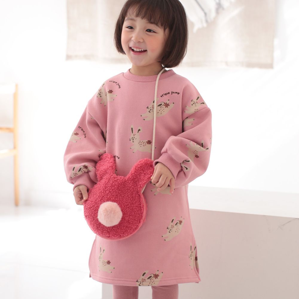 韓國 Coco Rabbit - (附包包)兔子樂園洋裝-粉紅