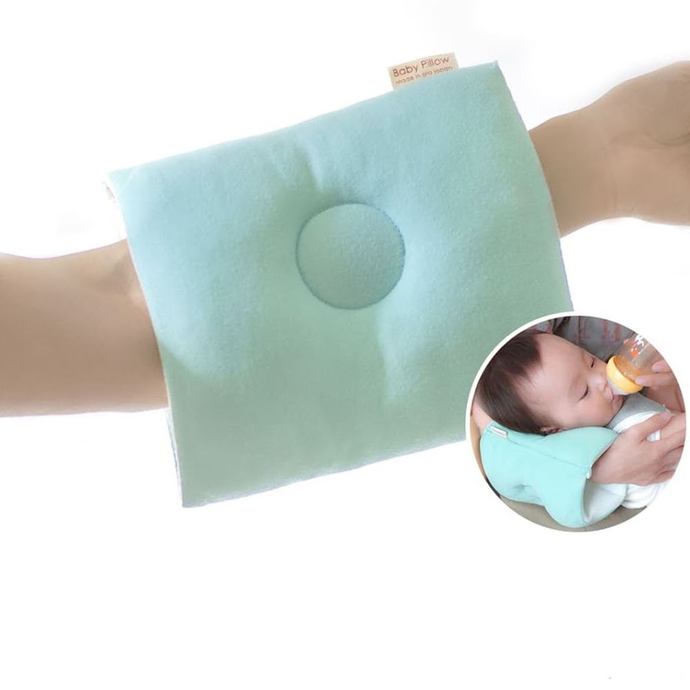 日本Makura - 【Baby Pillow】輕便型透氣授乳臂枕-天空藍 (S (約長18 x寬18 x高6cm))