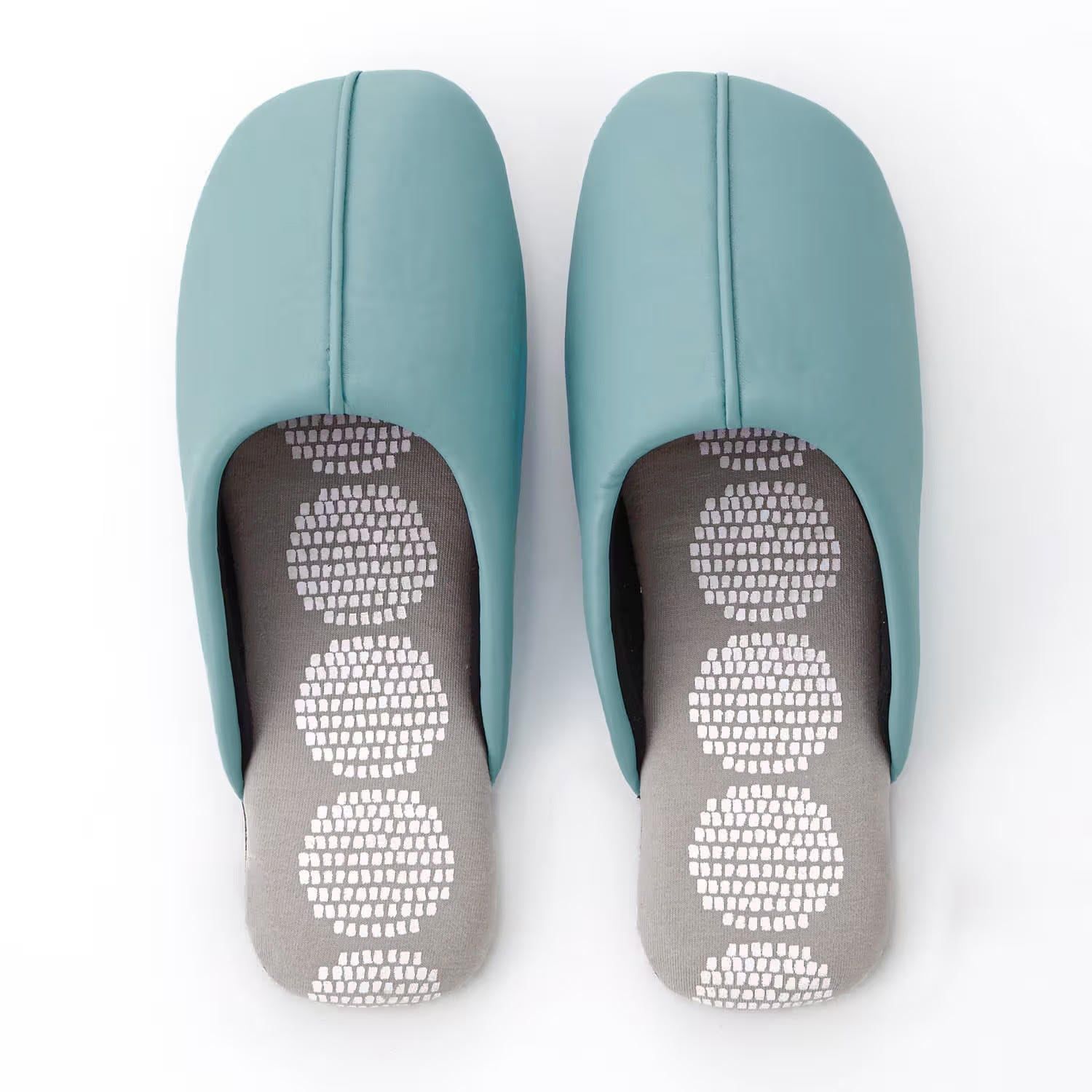 日本千趣會 - 可機洗 耐髒汙皮質室內拖鞋-北歐幾何-深棕色系