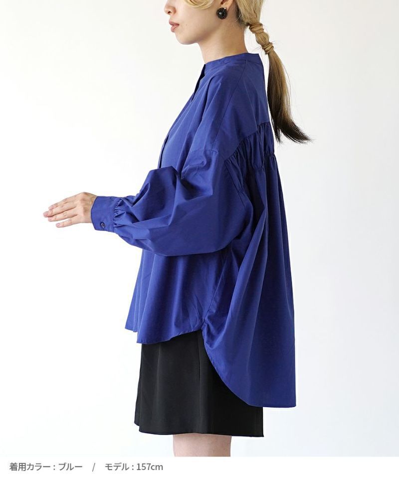 日本 zootie - 慵懶感後抽繩長袖襯衫-米杏