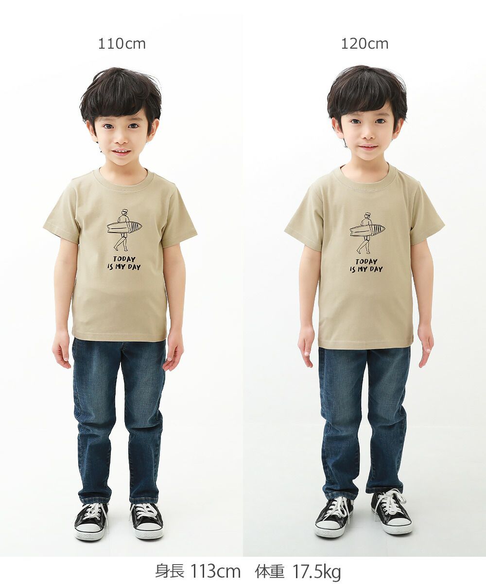 日本 devirock - 純棉 定番百搭印花短T-popping-水藍