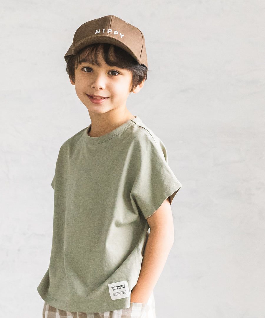 日本 PAIRMANON - 100%柔棉 素面短T(孩子)-粉