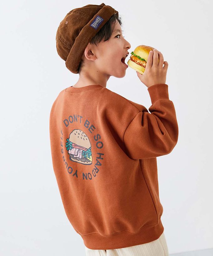 日本 devirock - 熱銷定番 裏起毛落肩大學長袖上衣-星球火箭-黃綠