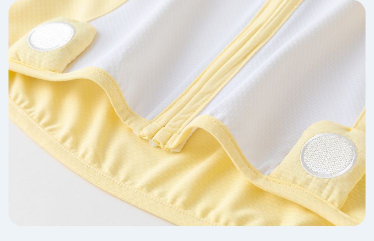 UPF50+兒童卡通連帽防曬遮陽外套-小雞-黃色