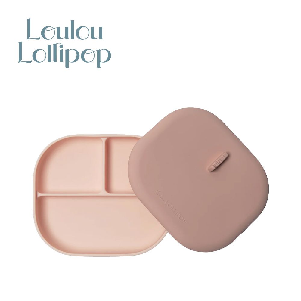 Loulou Lollipop - 加拿大 矽膠吸盤式餐盤盒-甜心粉