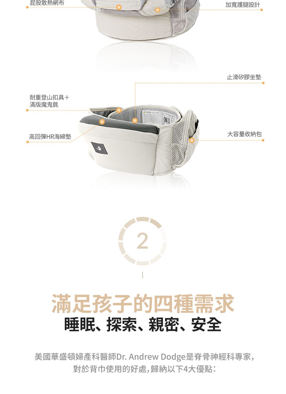 韓國 POGNAE - MAX 萬能四合一透氣背巾-珍珠白