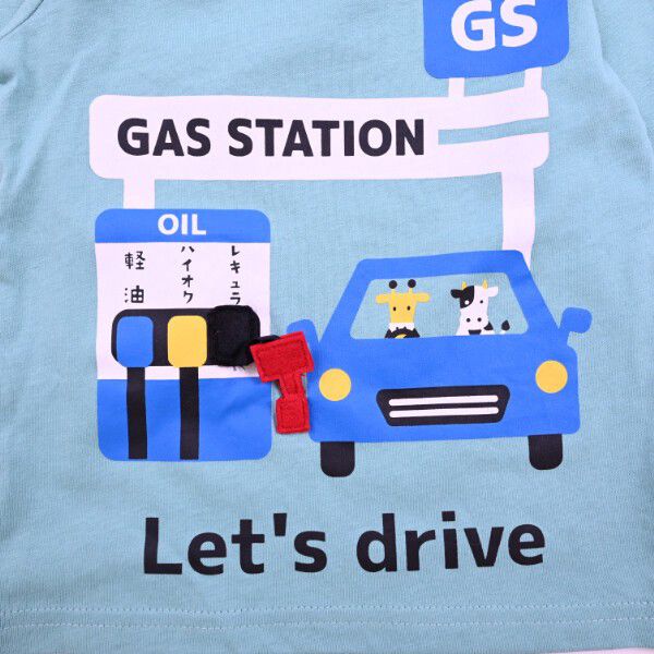 日本 Baby Room - 立體翻翻樂長袖上衣-加油站-黃