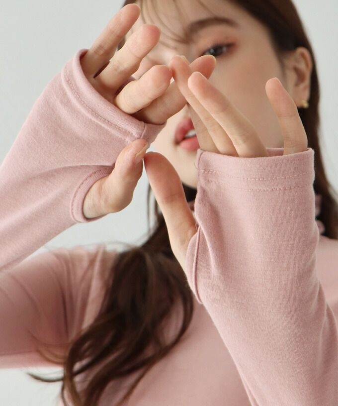 日本 BLUE EAST - 柔軟彈性長袖內搭上衣-寶藍