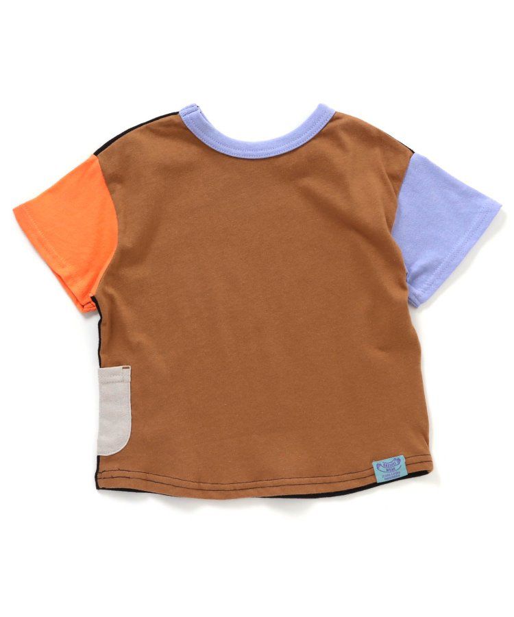 日本 BREEZE - 正反OK！圓領印花短袖上衣-線性-黑