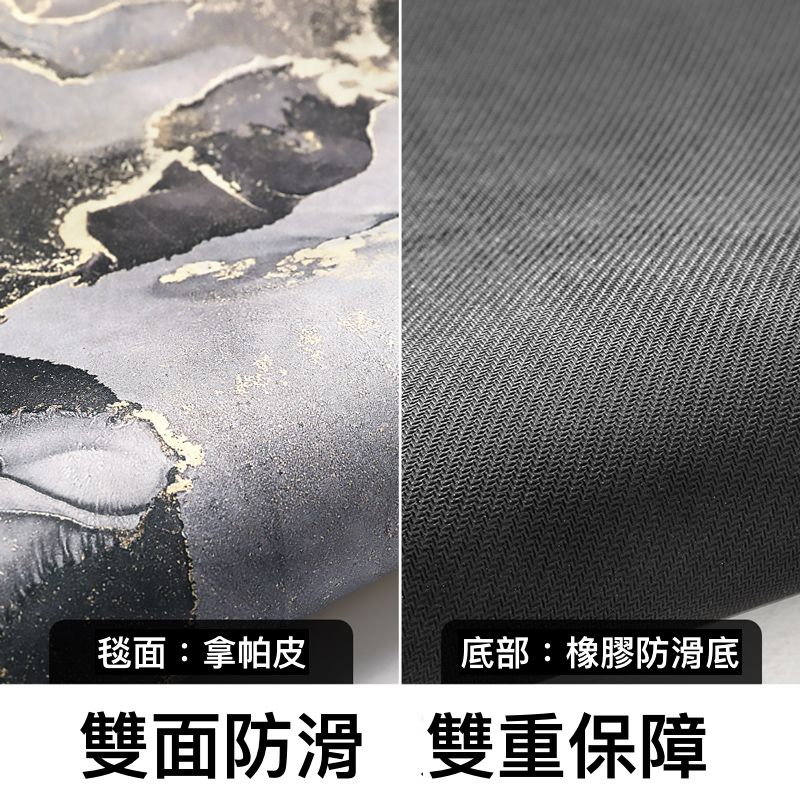 上田屋 - 連續踩踏瞬吸乾爽科技絨腳踏墊/地墊/防霉抗菌快乾好洗/柔軟彈性材質-大理石紋-淺灰 (40x60x0.5cm±5%)