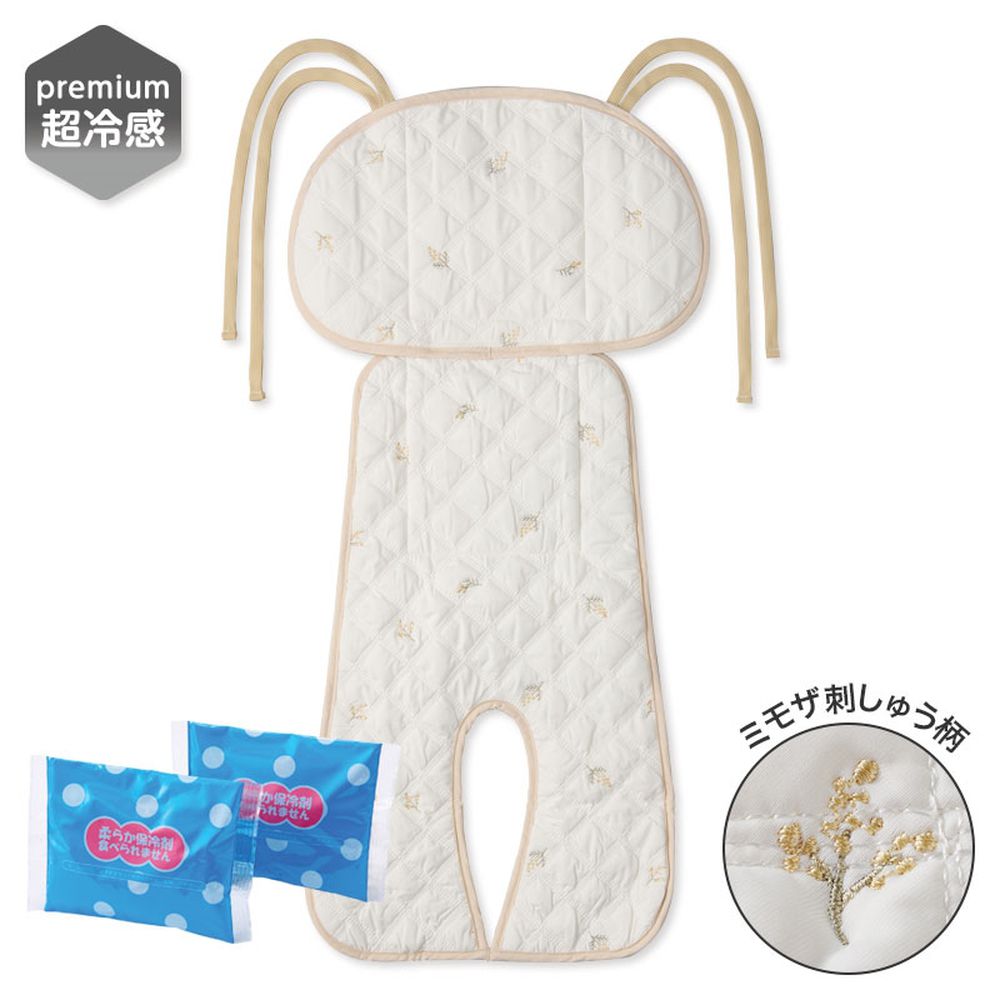 嬰兒推車用涼感墊-頂級超冷感-象牙白色