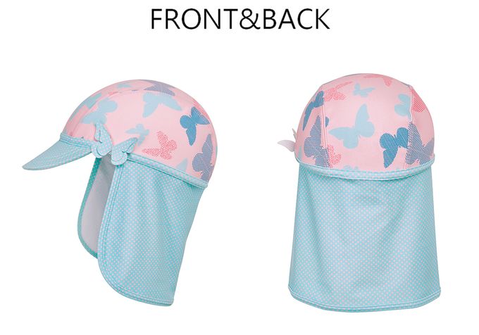 德國Playshoes - 抗UV防曬水陸兩用遮頸帽-蝴蝶