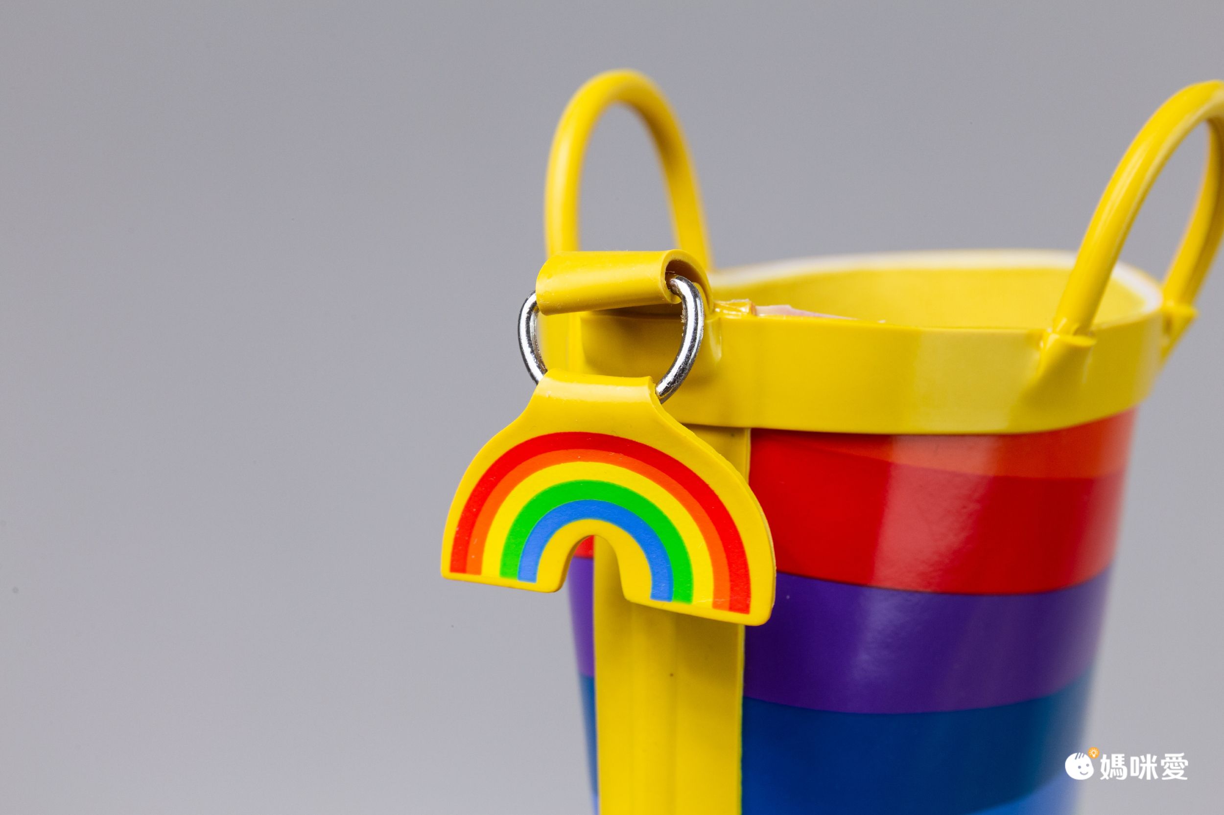 韓國 OZKIZ - 兒童橡膠防滑刻紋雨鞋-彩虹